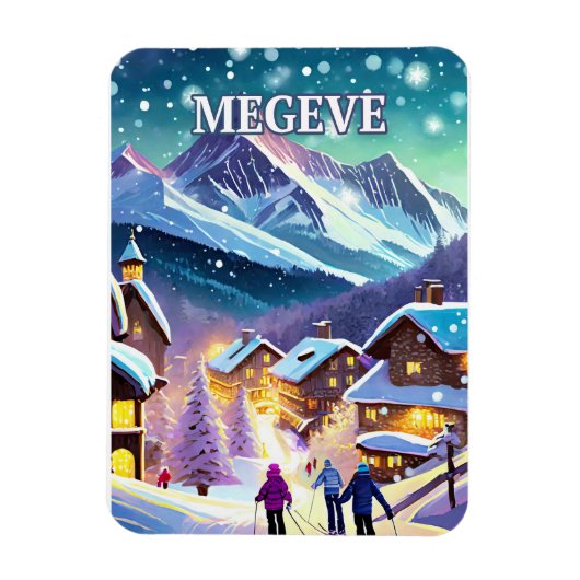Megève: Elegant Alpine en Prestige Hivernal Magneet (Verticaal)