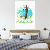 Megève france ski logo canvas afdruk (Insitu (Slaapkamer))