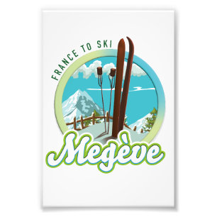 Megève france ski logo foto afdruk
