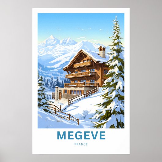 Megeve France Travel Print (Voorkant)