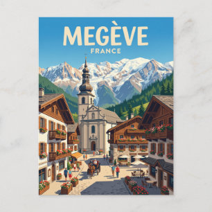 Megève Frankrijk Briefkaart