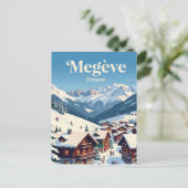 Megève, Frankrijk Briefkaart (Staand voorkant)