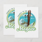 Megève frankrijk ski logo (Voorkant / Achterkant)