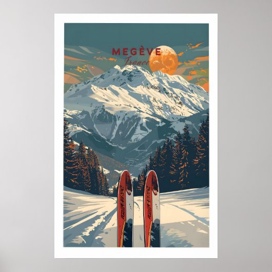 Megève Reisposter - Frankrijk 1 Poster (Voorkant)