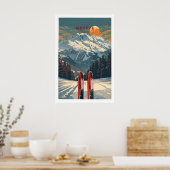 Megève Reisposter - Frankrijk 1 Poster (Keuken)