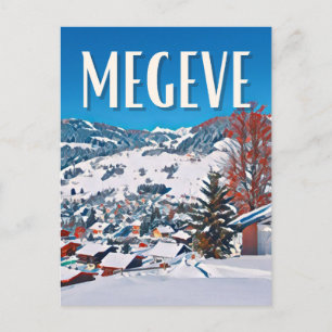 Megève Ski Briefkaart