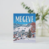 Megève Ski Briefkaart (Staand voorkant)