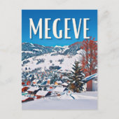 Megève Ski Briefkaart (Voorkant)