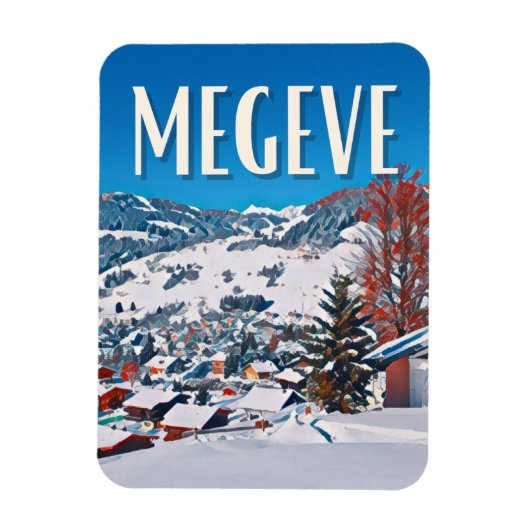 Megève Ski Magneet (Verticaal)