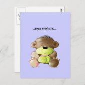 Megg: Een leuke droevige teddybeer -, briefkaart (Voorkant / Achterkant)