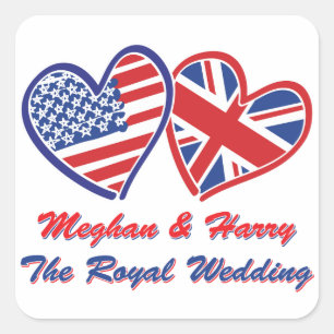 Meghan-and-Harrys Wedding Vierkante Sticker