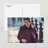 Meghan Markle Paars Briefkaart (Voorkant / Achterkant)