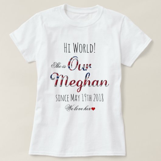 Meghan Markle Prince Harry Royal Wedding May 19 me T-shirt (Design voorkant)