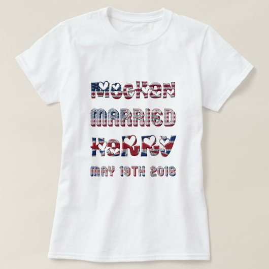 Meghan Markle Prince Harry Royal Wedding May 19 me T-shirt (Design voorkant)