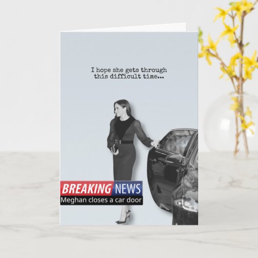 Meghan Markle-Wenskaart Kaart (Gele Bloem)