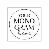 MEGHAN Monogram Boho Eenvoudige Trouw Rubber Stemp Rubberstempel (Afrduk)