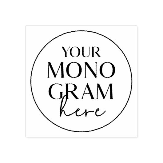 MEGHAN Monogram Boho Eenvoudige Trouw Rubber Stemp Rubberstempel (Afrduk)