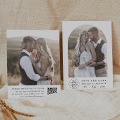 MEGHAN Monogram Foto Zwart Wit Unieke bruiloft Save The Date