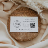 MEGHAN Monogram QR Zwart Wit Trouwen RSVP Kaarten