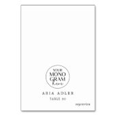MEGHAN Monogram Zwart Wit Trouwplaats Kaarten (Voorkant)