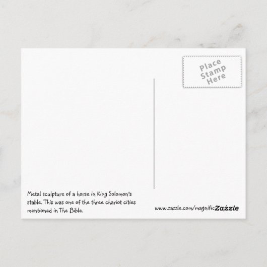 Megiddo Israel Briefkaart (Achterkant)