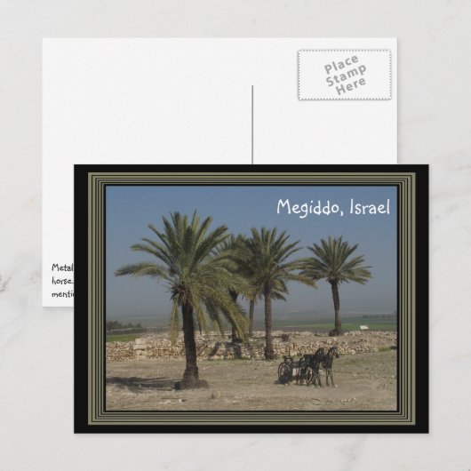 Megiddo Israel Postcard Briefkaart (Voorkant / Achterkant)