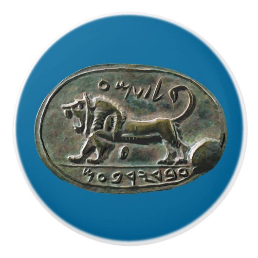 Megiddo Seal Keramische Knop (Voorkant)