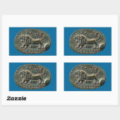 Megiddo Seal Rechthoekige Sticker (Vel)