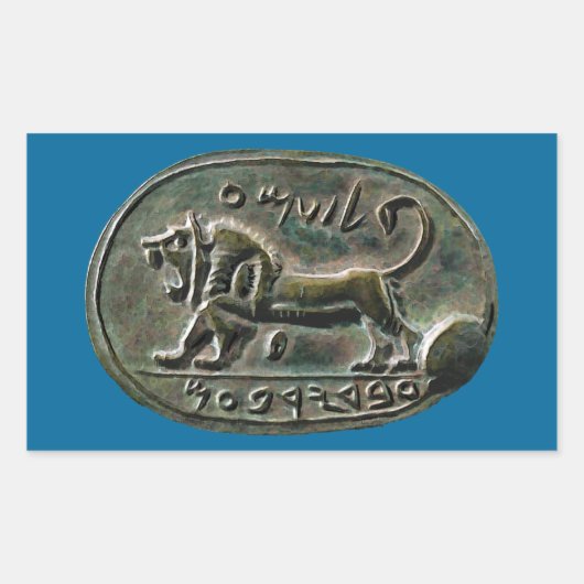 Megiddo Seal Rechthoekige Sticker (Voorkant)