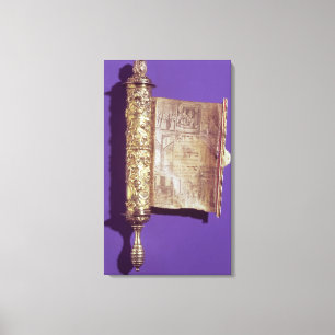 Megillah in een zilveren hoesje, Wenen, c.1715 Canvas Afdruk