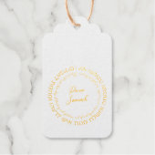 Megillat Esther Quote Hebreeuws voor Mishloach Man Cadeaulabels (Voorkant)