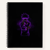 Megumi Fushiguro Anime Style Spiral Black Hoesje Notitieboek (Voorkant)