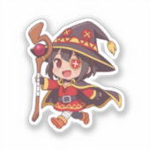 Megumin Chibi Explosie Magiër Kunst Sticker (Voorkant)