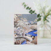 Meguro Drum Bridge en Sunset Hill, Hiroshige Briefkaart (Staand voorkant)