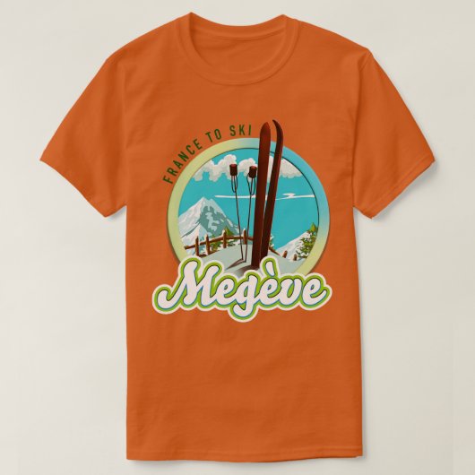 Megve frankrijk ski t-shirt (Design voorkant)