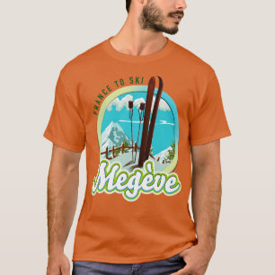 Megve frankrijk ski t-shirt