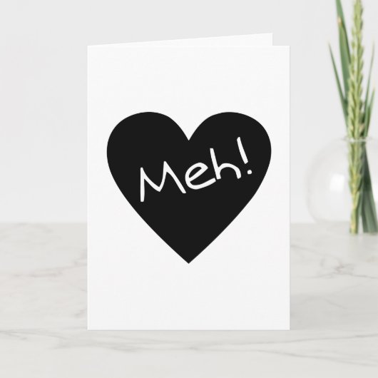 Meh. - Anti Valentines Day Card Feestdagen Kaart (Voorkant)