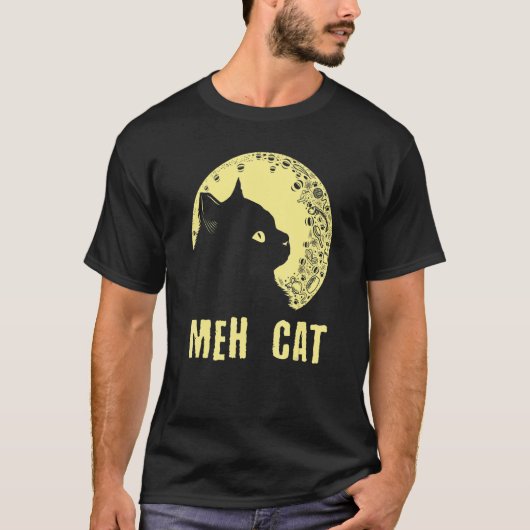 Meh Cat Cat Humor Kitten Introvert Cat Mom T-shirt (Voorkant)