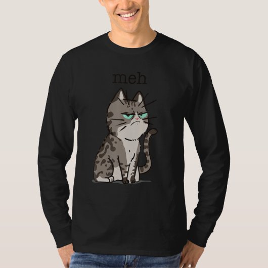 Meh Cat Feline Kitten Adorable Kitty T-shirt (Voorkant)