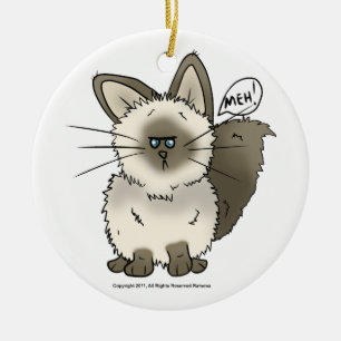 Meh Cat kerstversiering Keramisch Ornament