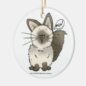 Meh Cat kerstversiering Keramisch Ornament (Links)