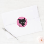 Meh Cat Sticker op Roze (Envelop)