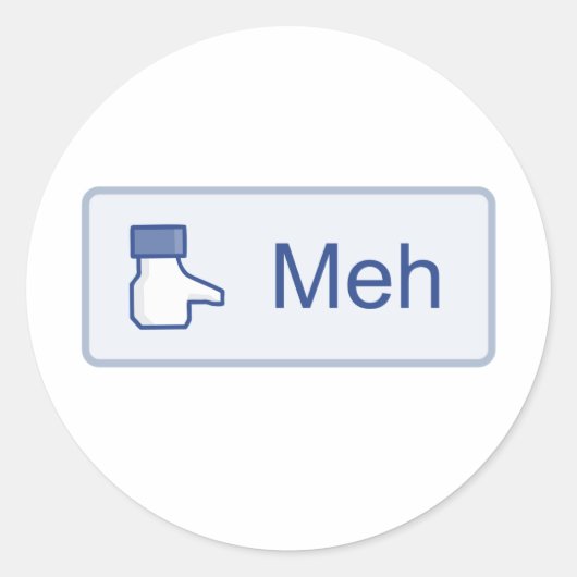 Meh - Facebook Ronde Sticker (Voorkant)