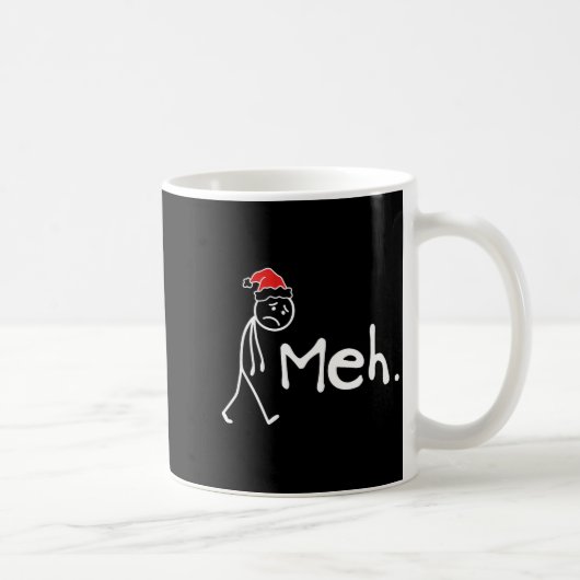 Meh. Funny Christmas Introvert Koffiemok (Rechts)