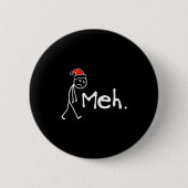 Meh. Funny Christmas Introvert Ronde Button 5,7 Cm (Voorkant)