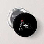 Meh. Funny Christmas Introvert  Ronde Button 5,7 Cm (Voorkant /achterkant)