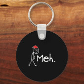 Meh. Funny Christmas Introvert  Sleutelhanger (Voorkant)