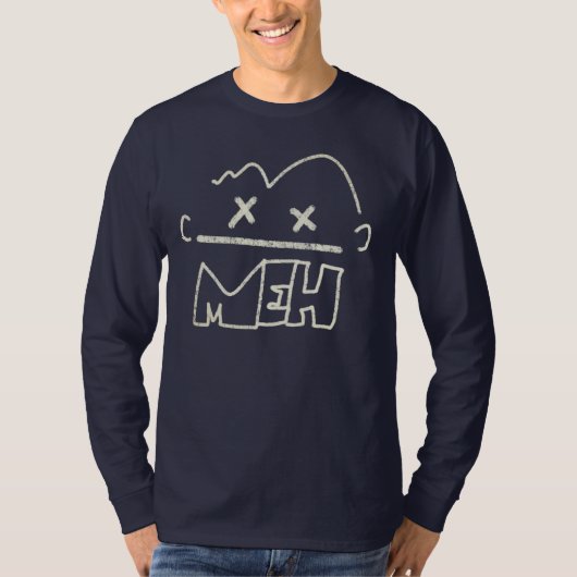 Meh Funny Face Emoji T-shirt (Voorkant)