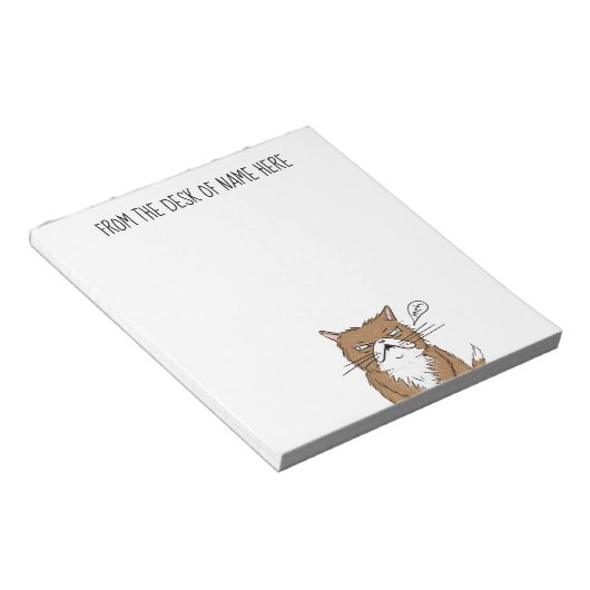 Meh Funny Grumpy Cat Drawing Notitieblok (Schuin)