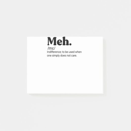 Meh Funny Quote Post-it® Notes (Voorkant)
